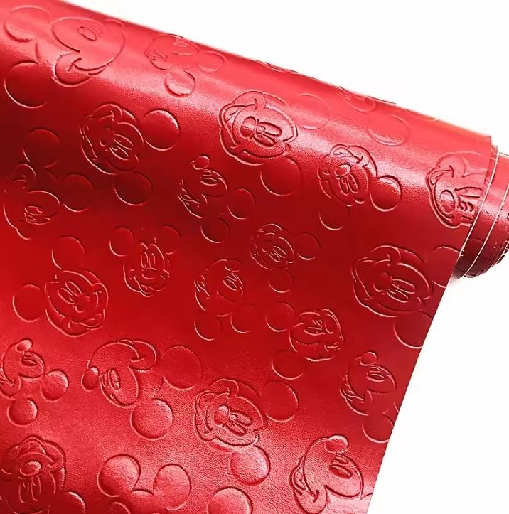 Brand LOGO Stamp Fabric Embossed Vinyl Sheet Embossing For Shoes And Bag