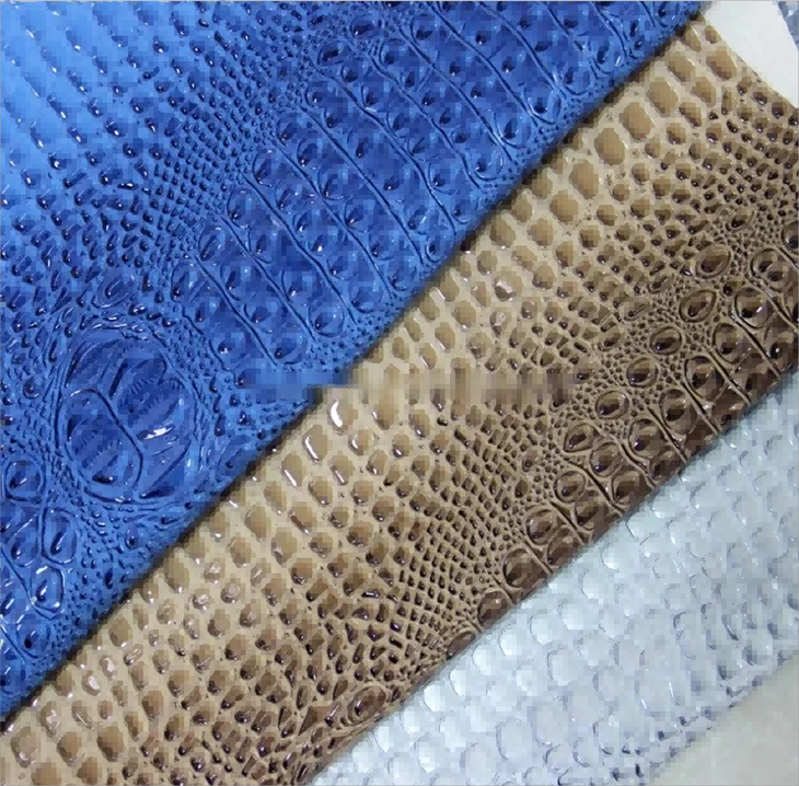 Embossed Crocodile Pattern Pvc Synthetic Leather For Bags Ang Shoes